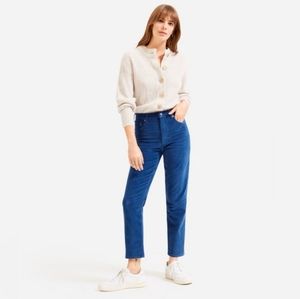 Everlane Blue Baby Cord Cheeky Straight Pants Size 27 Corduroy Casual Spring
